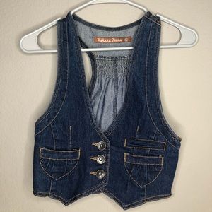 Highway Jeans Vest Cropped Denim Jacket